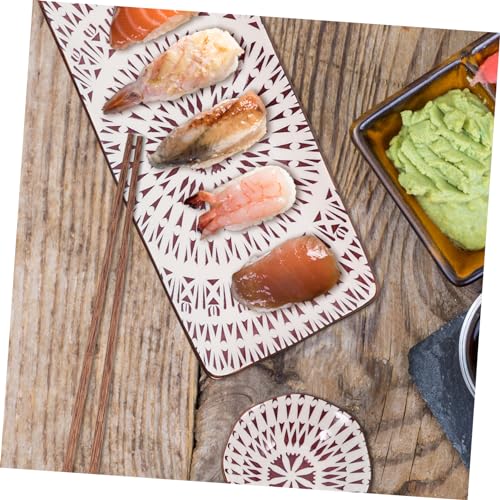 Set de 2 platos decorativos de cerámica para sushi miniatura 4