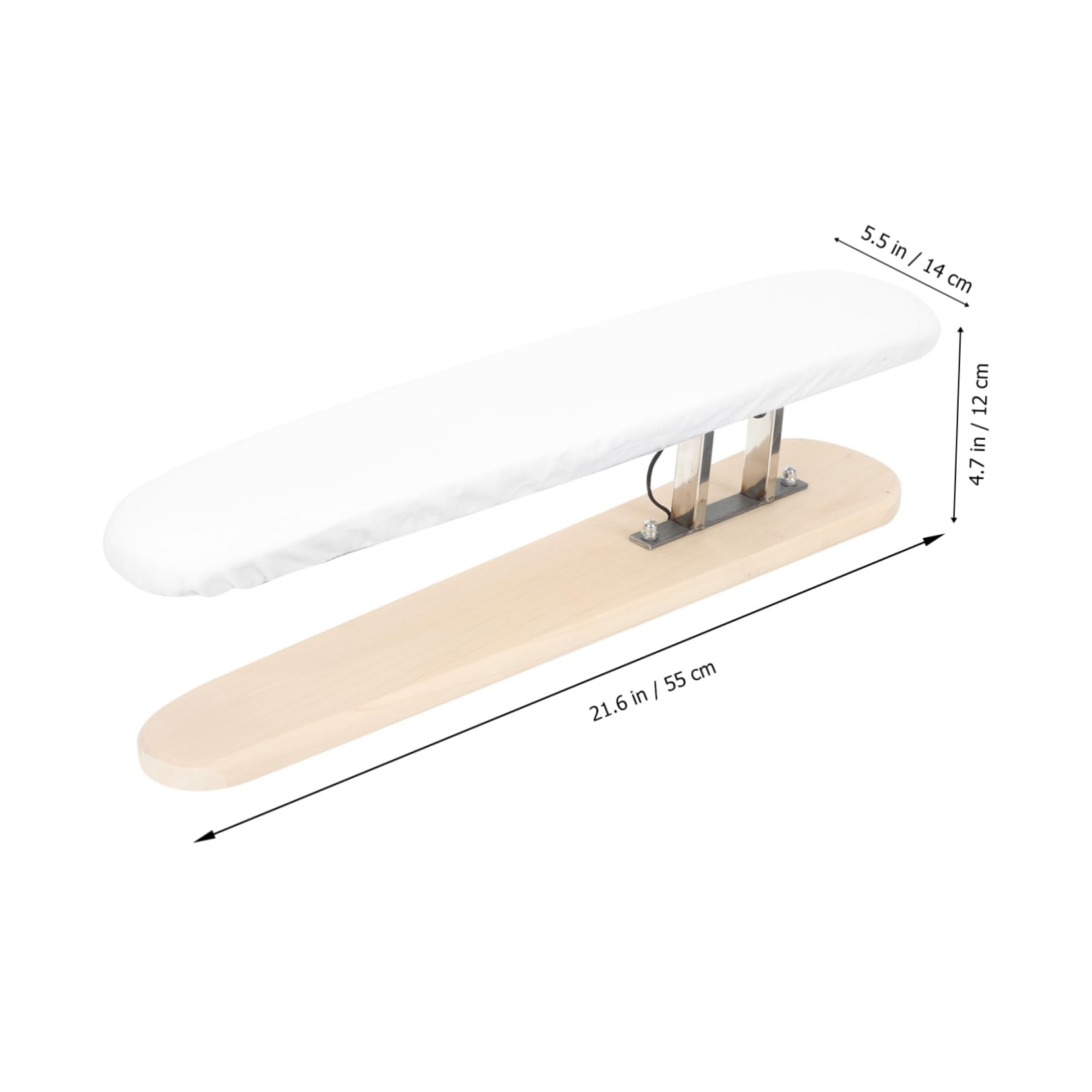 Amosfun Tavola da Stiro in Legno Bianco Copriasse da Stiro Portatile Comoda per Stirare Camicie e Piccoli Indumenti