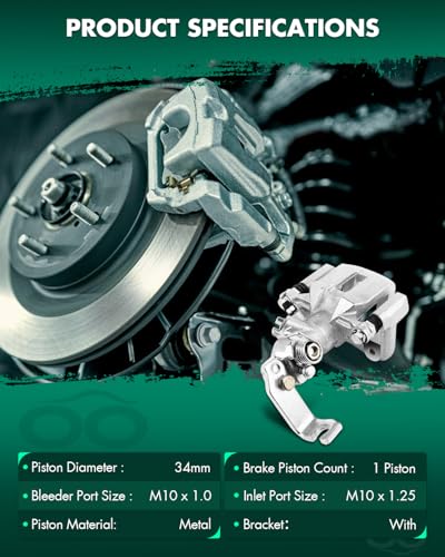 Image of SCITOO Rear Left+Right Brake Calipers With Bracket 19-B2068 19-B2069 Compatible For Acura TSX 2004-2008 For Honda For Accord 1998-2007