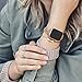 QusFy Sport Silicone Band Compatible with Apple Watch 38mm 40mm, Soft Silicone Shiny Glitter Bling Thin Slim Narrow Replacement Strap Compatible with iWatch Series 6, 5, 4, 3, 2, 1, SE, Sport & Edition Women
