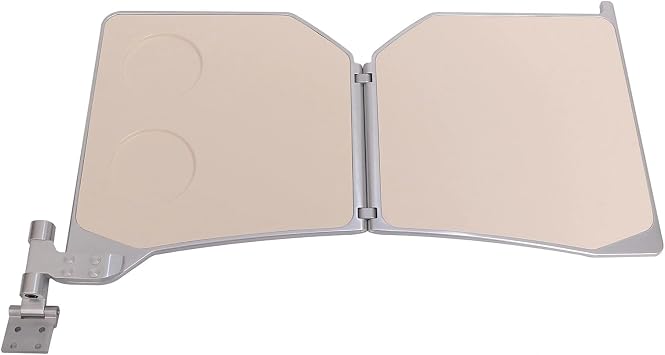 Foldable Aluminum Tray Table, Compact Folding Travel Table, Airplane Folding Table Seat Mounted Table for Car, Truck, Train, Airplane Left