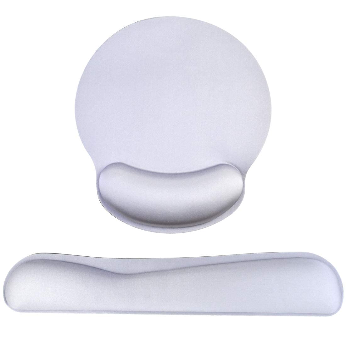 FKU Mouse Pad with Wrist Support and Keyboard Rest Pad - White Mousepad Cushion for Hands, Palm, Carpal Tunnel - Ergonomic RestPad Mat on Desktop, Laptop, Computer, Desk PC [GREY] (B0CZXSB4ZB) Amazon Price History, Amazon Price Tracker