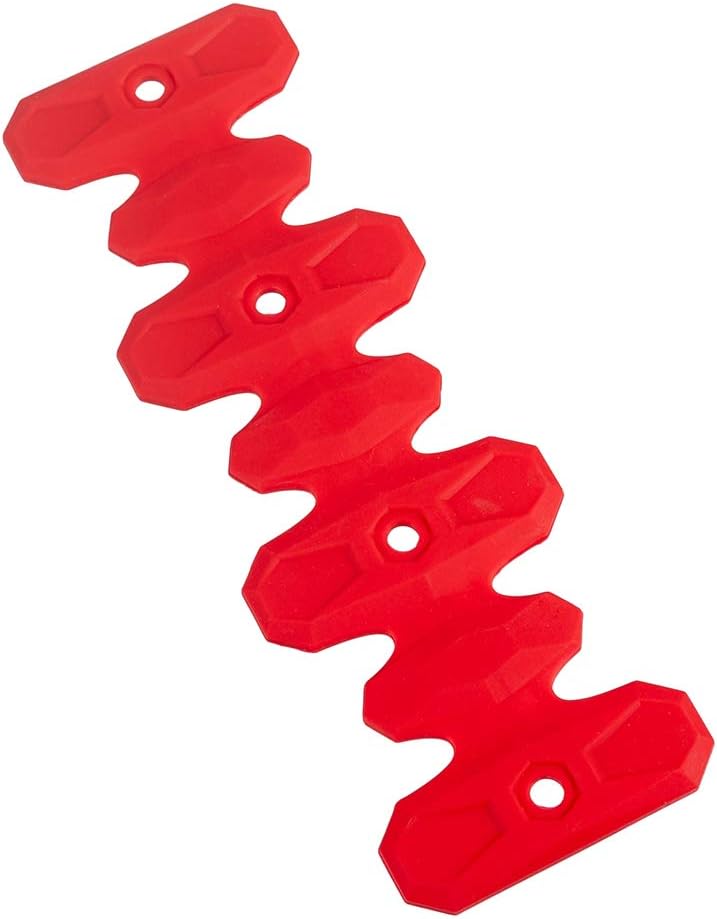 Universal Motorcycle Head Pipe Guard Flexible Exhaust Heat Shield for 4-stroke Bikes (Red)