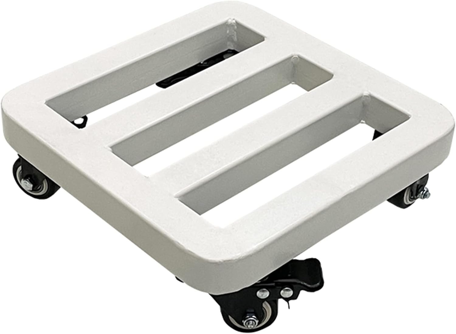 Square Flower Pot Plant Roller Base Metal Plant Stand with Wheels, Plant Caddy with Lockable Wheels Plant Dolly Indoor/Outdoor Heavy Duty Planter Rolling, Outdoor Potted Plant Mover Load 380Lbs ( Colo