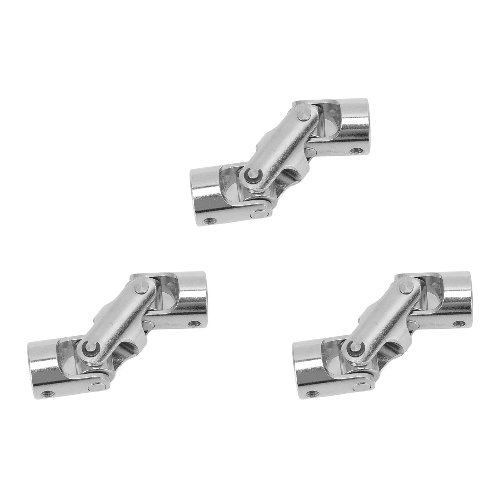 Conector de acoplamiento de junta universal, 3 unidades, acoplamiento mini de 10 mm‑10 mm, acoplador de eje metálico de 3 secciones para coche y barco RC, con tornillos de fijación