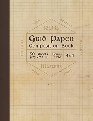 RPG Grid Paper Composition Book: Blank Quad Ruled Graph Paper for Role ...