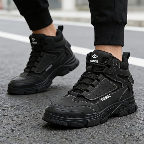 Image of Steel Toe Boots for Men Comfortable Lightweight Work Boots | Anti-Smash, Puncture Proof Protective Midsole, Slip Resistant Sturdy Outsole, Indestructible Industrial & Construction Shoes