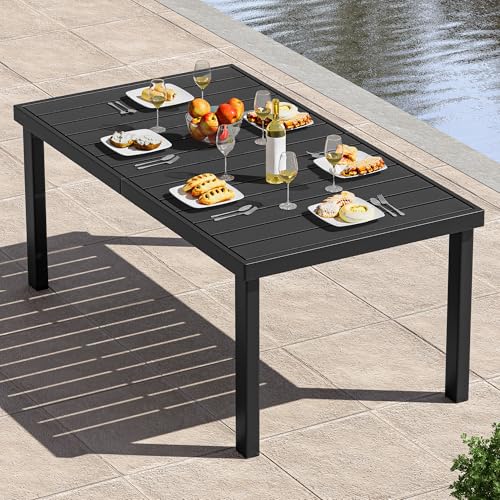 YITAHOME Aluminum Patio Dining Table for 6, 55