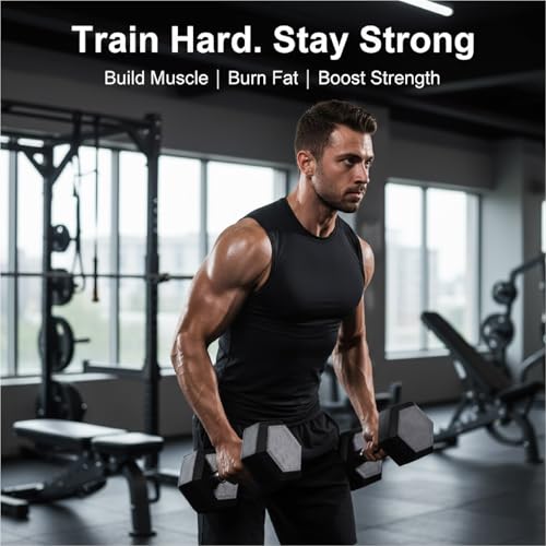 Hex Dumbbells Pair (2.5Kg–30Kg) | Rubber-Encased Cast Iron Hand Weights Anti-Roll Hex Design Strength Training & Home Gym Fitness Equipment For Men & Women (Black, 20KG Pair) - 5