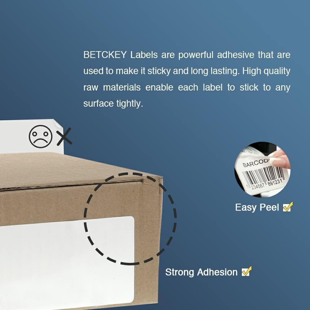 BETCKEY - Compatible Shipping Labels Replacement for Brother DK-1241 (4" x 6"), Use with Brother QL Label Printers [6 Rolls + 1 Reusable Cartridge] - Image 4