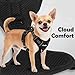 Funfox Dog Harness Medium Sized Dog, Vertical Handle Easy Control, No Pull Pet Vest Adjustable with 2 Leash Clips, Soft Material, Reflective Safe Night Walking for Small Medium Large Breed, Black, M