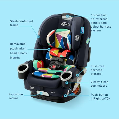 Graco 4Ever DLX 4-in-1 Convertible Car Seat, Geo Pop - image 8