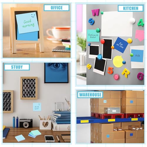 Notes autocollantes bleu vif anti-oubli pour carnet de notes bureau - 7