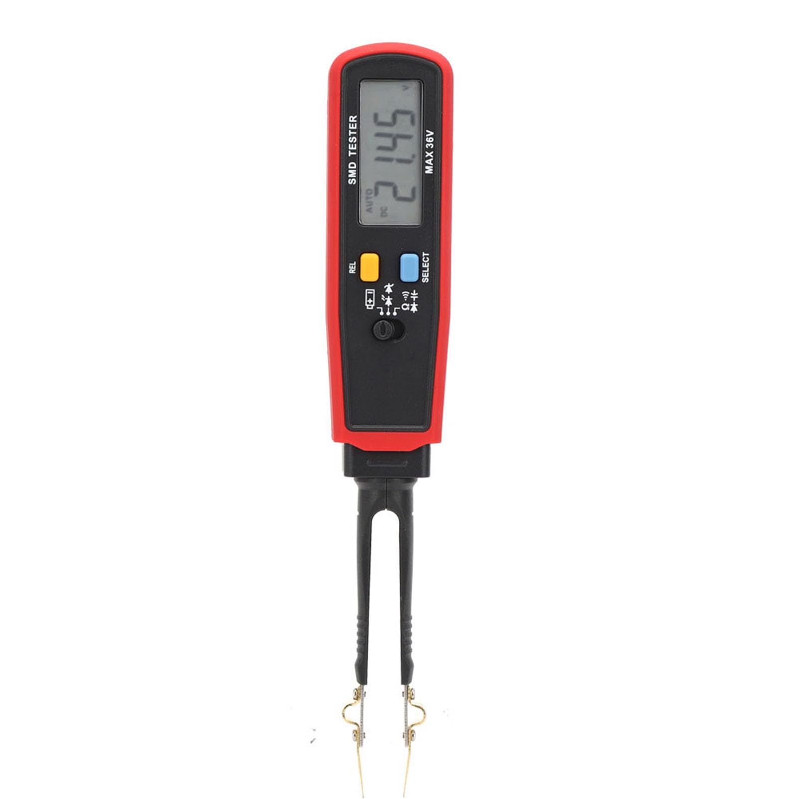 Multímetro UT116C, Probador Compacto y Versátil para Pruebas de Diodos de Capacitancia de Resistencia SMD para Ingenieros Electrónicos, Rojo y Gris, 1 Unidad