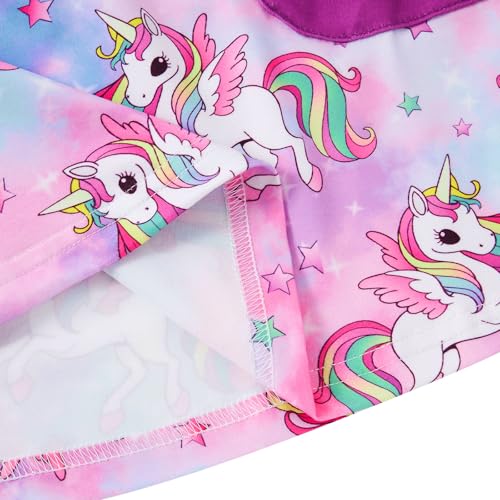 Toddler Unicorn Dresses Girls Sleeveless Dress with Pocket Knee Length Summer Sundress for Little Girl 2t 3t — view 4