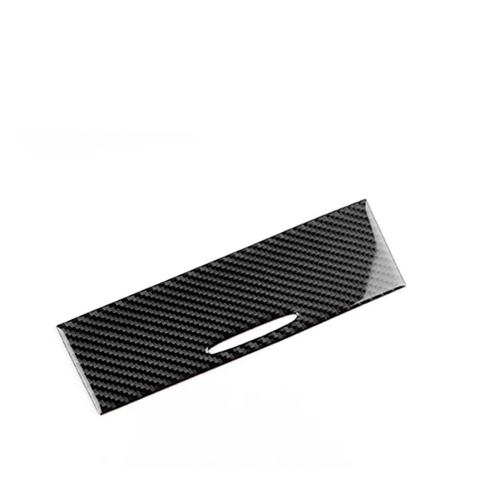 Hljnlvbn Black Car Interior Sticker Real Soft Carbon Fiber Sticker For Chrysler For 300 For 300C 2011-2014 Lhd Rhd Car Central Control Cigarette Lighter Trim(Black)