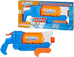 Nerf Super soaker Flip Fill Lançador de Água com 4 tipos de jato de água, fácil de encher, 887 ml, brinquedo para meninos e meninas, presente de Natal para crianças acima de 6 anos