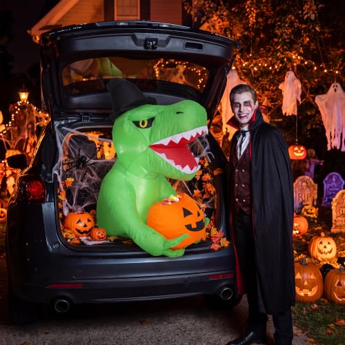 Garvee 4.5FT Halloween Inflatables Dinosaur Trunk or Treat Car Decorations - image 6