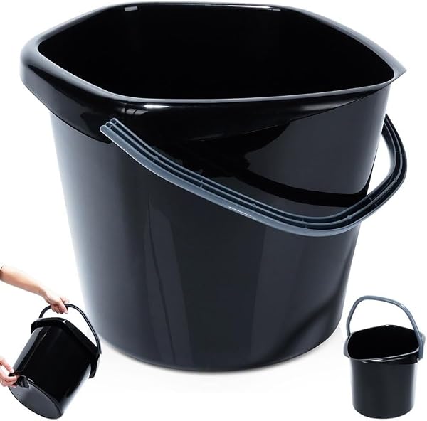 Vilde Plastikeimer 10 L schwarz
