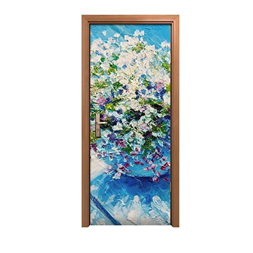 Autocollant de porte fleurs 80x200cm pour masquer les imperfections - 2