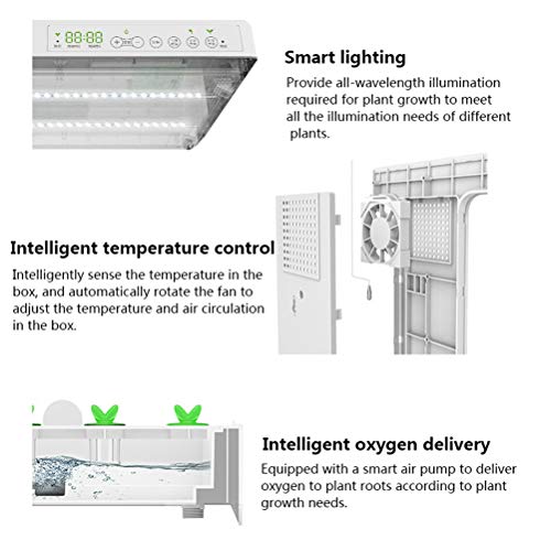 SGeneE Hydroponic Grow Kit, Gardening Kits with Grow Light, Temperature Control & Intelligent Air Pump, Health Hydroponic Vegetable Planting Box - Thumbnail 3