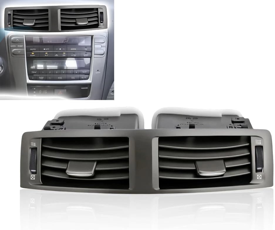5567053010 Center Dash Air Vent Panel Instrument AC Heater Compatible With Toyota Lexus IS250 IS350 IS F 2006-2009 Dashboard Air Conditioning Outlet With Hand Wheels Replace For 55670-53010