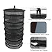 Herb Drying Rack 6 Layer Collapsible Black Mesh Hanging Drying Rack with Zipper Opening (40.2
