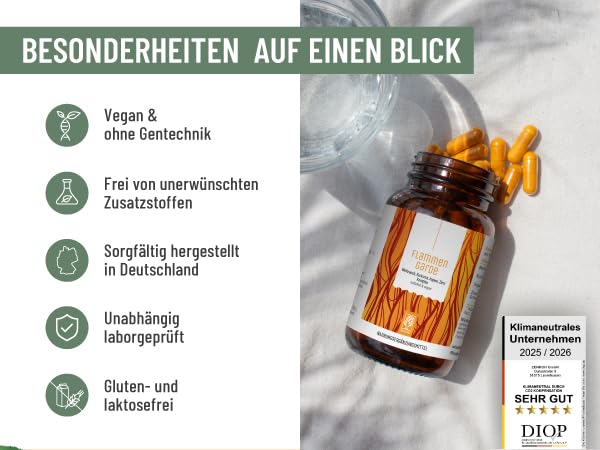 Weihrauch Kurkuma Ingwer Kapseln Hochdosiert - 196,1 mg Boswelliasäure, 133,3 mg Curcumin, Zimt, Gingerol & Piperin - Ohne chemische Entzündungshemmer oder Gelenkkapseln