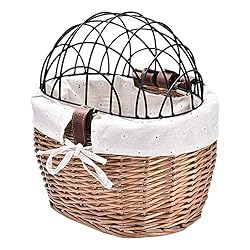 3.This is a good container that can be taken anywhere. 1.Material: All hand-woven baskets have good waterproof performance and can withstand the test of all kinds of weather without cracking or shattering. 2.Bicycle basket: The basket can be firmly c...