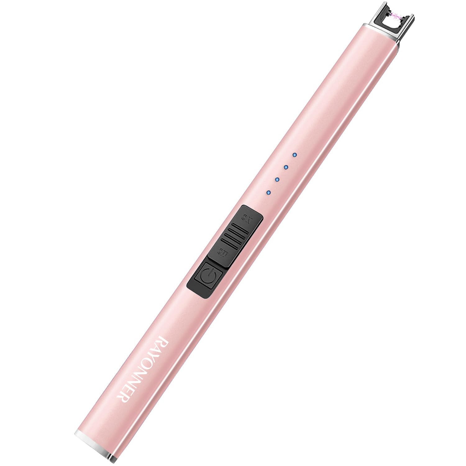 RAYONNER Briquet Electrique USB Arc Plasma Coupe-Vent Or Rose
