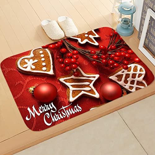 Image of Christmas Door Mat Anti-Slip Home Decor for Entrance New Year Indoor Outdoor Style 1