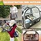 XGOPTS Vogel Transporttasche mit Stehstange und Edelstahl-Tablett Vogel Transportbox Tragbarer Vogelkäfig Nymphensittich Rucksack Wellensittich Zubehör für Papageien,Sittiche (Grau)