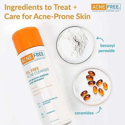 AcneFree Oil-Free Acne Cleanser 8 oz (Pack of 2)