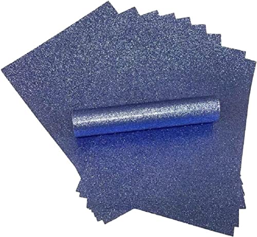 Carta glitterata, formato A4, colore blu medio