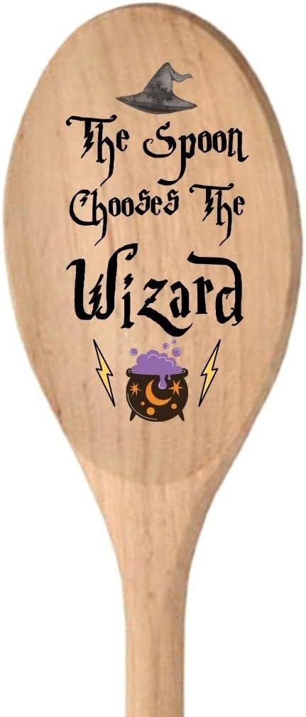 Second Ave Funny Joke The Spoon Chooses The Wizard 12" Wooden Spoon Chef Baker Birthday Christmas Gift