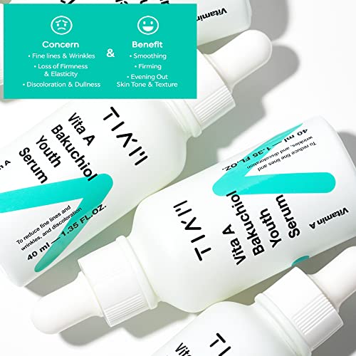 TIAM Vita A Bakuchiol Youth Serum Intense Firming Face Serum | Face Brightening Vitamin A Serum for Face | Fish Collagen- Infused Skin Brightening K beauty Skincare Serum (1.35 fl. oz.) - Image 3