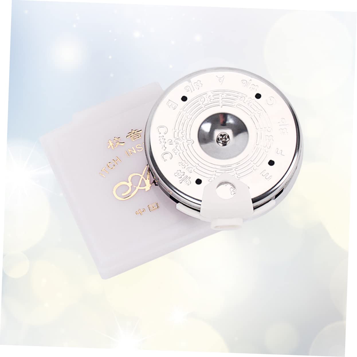SUPVOX 3pezzi Accordatore Cromatico Con Toni Per Chitarra Basso e Violino Strumento Musicale Con Custodia Bianca Precisione Nella Sintonia e Materiale Resistente