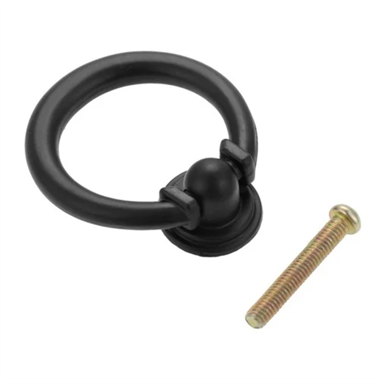 Tirador de cajón tipo anillo con diseño elegante de bronce 40mm