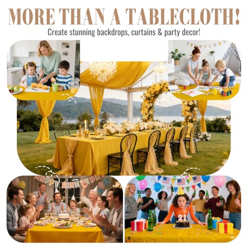 Image of Plastic Table Cloth Disposable, 54In X 300F Table Cover Roll Waterproof