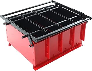 Newspaper Briquette Maker Paper Log Briquette Maker Brick Maker Heavy Duty Steel Press for Heating Fire Stove Home Tool for Indoor Outdoor Home Garden Newspaper (Red)