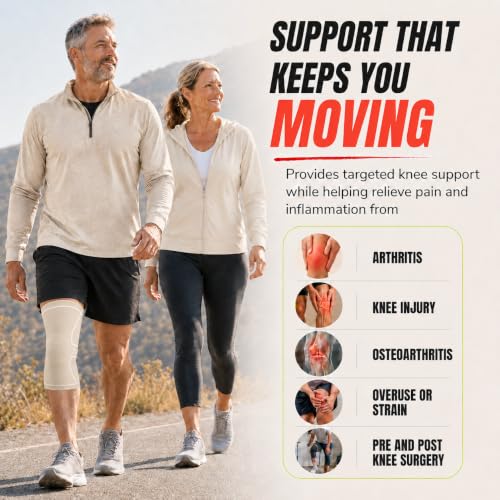 Image of Knee Brace for Men and Women Knee Compression Sleeve Knee Support Wraps for Arthritis Joint Pain Relief, Workout, Swelling, Sports, Circulation, Running, Recovery for ACL & Meniscus Tear