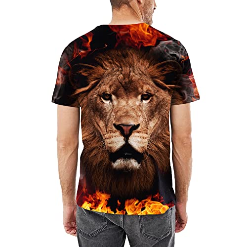 Hgvoetty T-Shirt For Men Unisex Adult Graphic Tees Cool 3D Animal Tops Shirts For Women L #TOP4