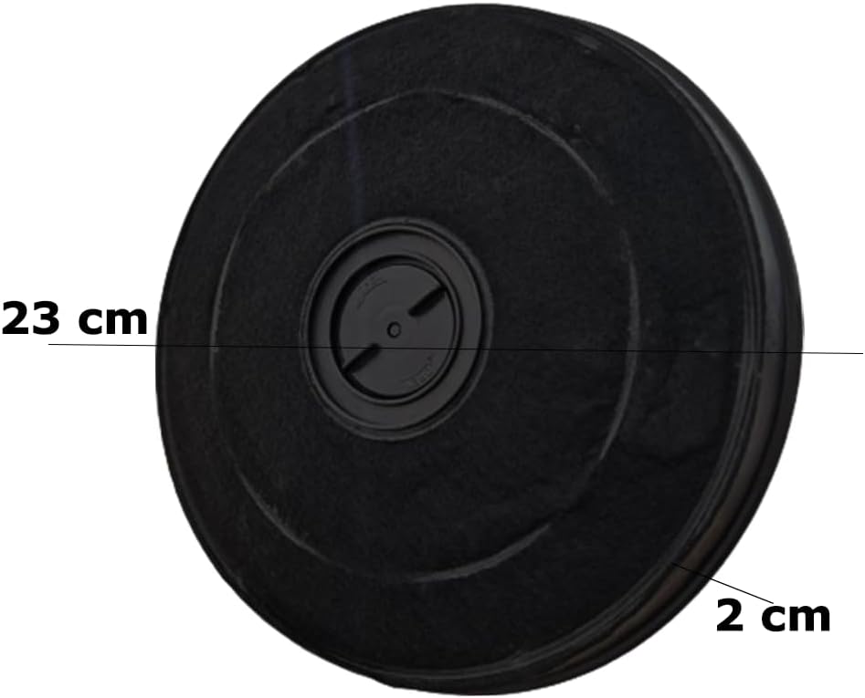 Faber Cooker Hood Filter Compatible Activated Carbon Flaminia Filter Replacement Activated Carbon Compatible with Flaminia Cooker Hood Ø 23 cm | Pack of 2 Filters