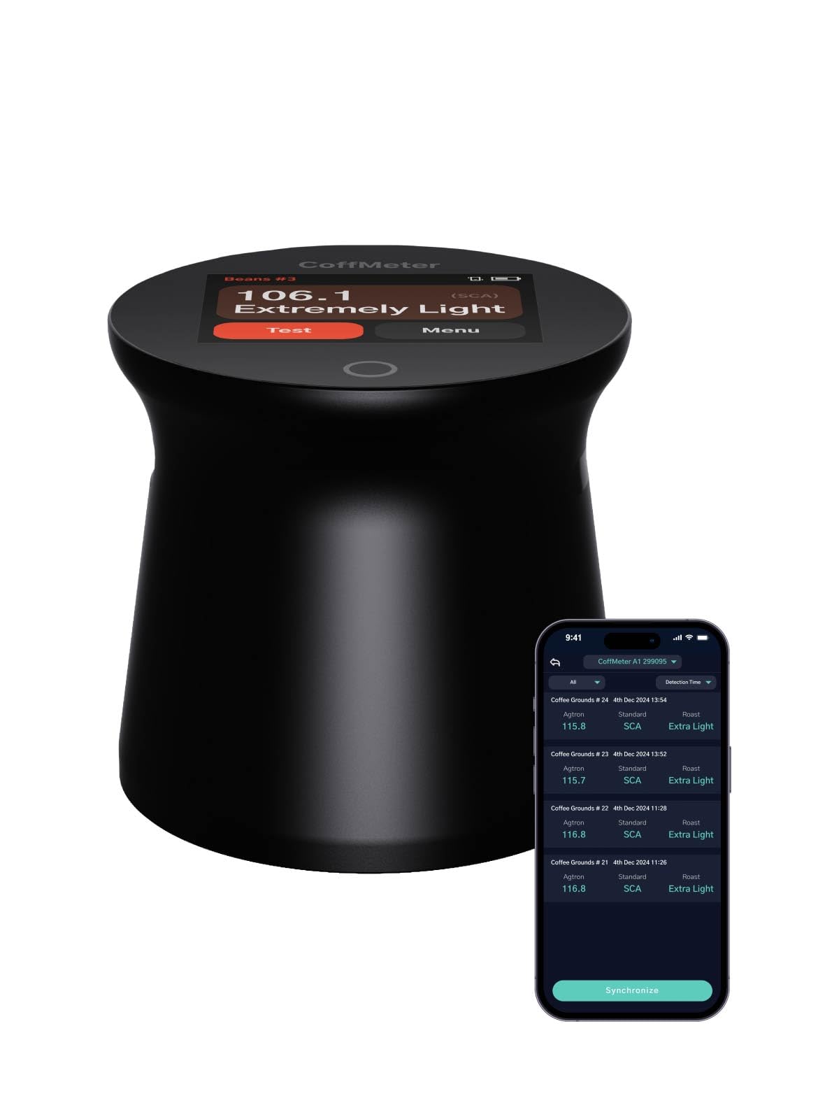 CoffMeter A1 Coffee Roast Degree Analyzer - Agtron 0-150, ±0.5 Accuracy, Portable & Lightweight, Perfect for Professional Roasters & Coffee Enthusiasts