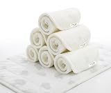 6-Pack KaWaii Baby Premium bamboo Cloth Diaper inserts, 5-Layer Bamboo Soaker Pads (No microfiber or