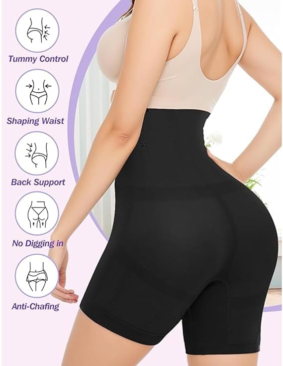 Image of KROYWEN Women Waist Shapewear with Anti Rolling Strip Tummy Control Tucker Waist Slimming Panties Shapewear Underwear Waist Shapewear