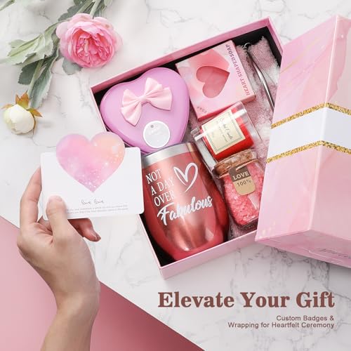 11 pcs Birthday Gifts for Women, Not A Day Over Fabulous Personalised Basket Gifts for Her Ideas Presents for Her,Best Friends, Wife, Mom, Daughter, Sister, Aunt,Friendship Gifts Box Set - Image 7