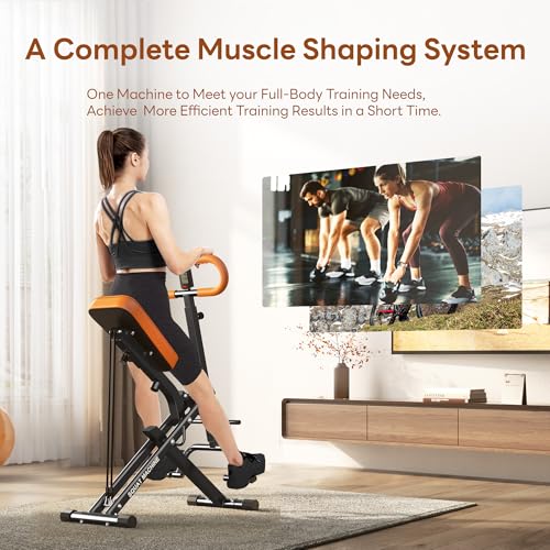 Image of SogesPower Squat Machine for Home Gym, Squat Rowing Machine with Adjustable Resistance and Optional Full Motion, Squat Assist Trainer for Glutes & Legs Workout, Up to 330lbs