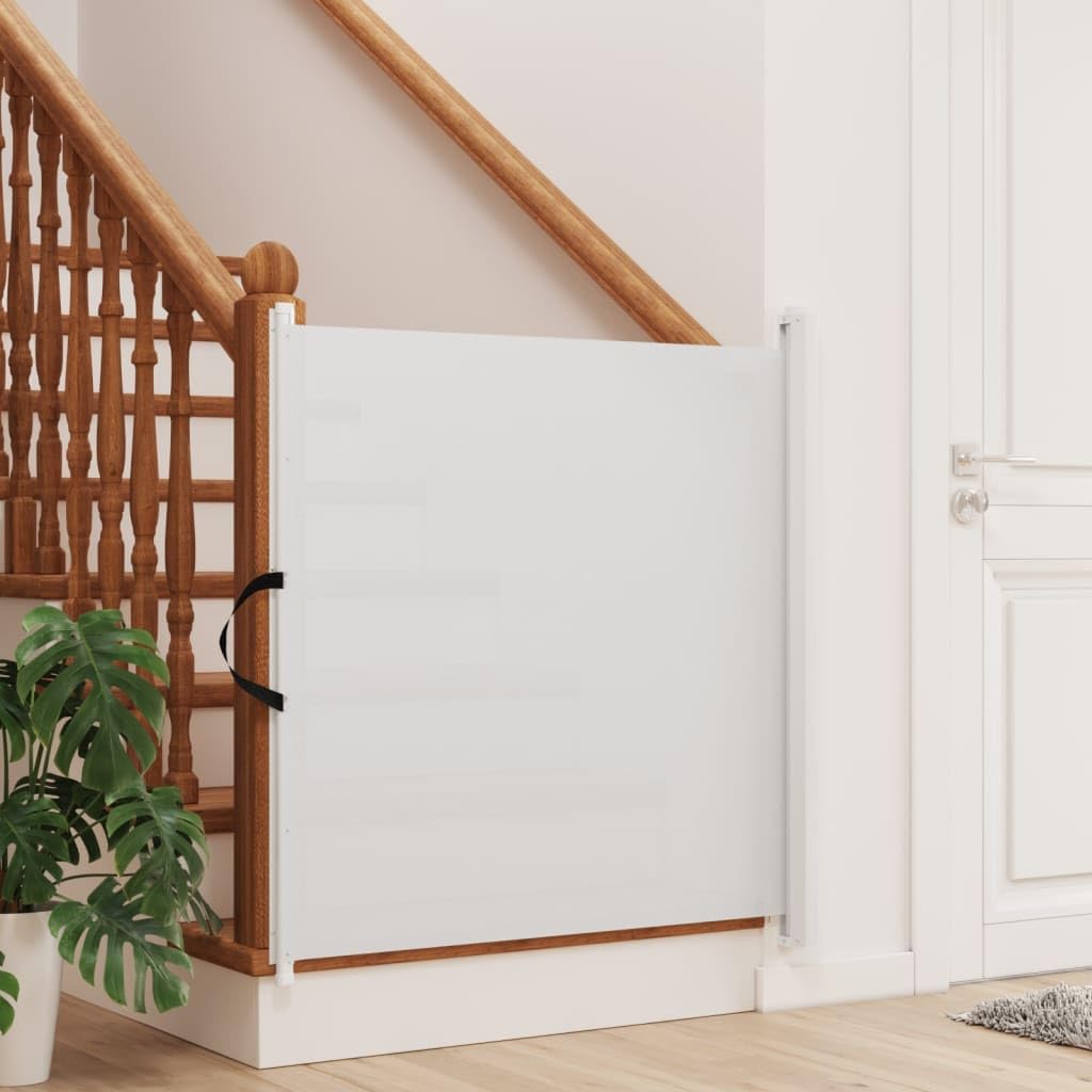 INLIFE Haustier-Barriere Ausziehbar Weiß 117,5x125 cm,Baby & Kleinkind,Babysicherheit,Baby- & Haustierschutzgitter,Weiß,3.1 KG,4004130