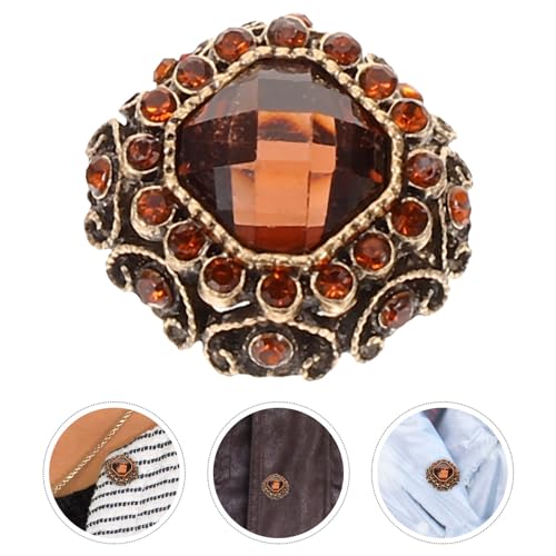Boutons à coudre brun strass attache fixation mercerie pour création vêtement et customisation - 7